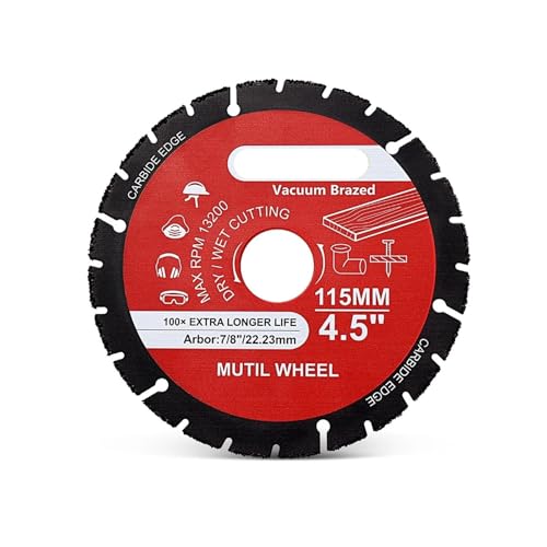 Disco de corte circular de carburo 115mm para tableros de fibra de vidrio y plástico