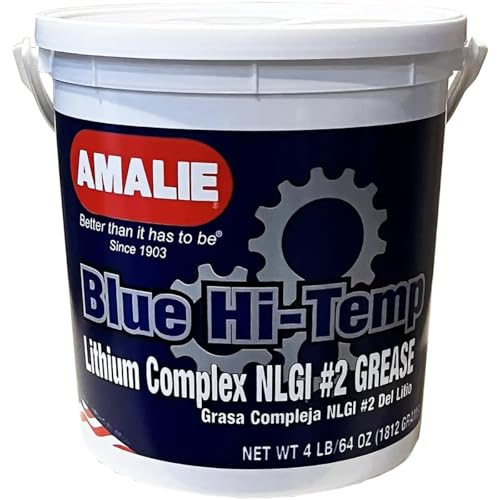 AMALIE Blue HI-Temp NLGI Grease # 2 (160-68327-88) 4 LB TUB, Pack of 6 | Made in USA