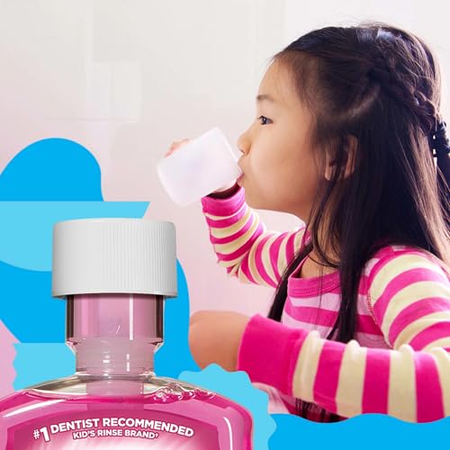 Image of ACT Kids Anticavity Fluoride Mouthwash, Sugar & Alcohol Free Mouth Rinse Strengthens Teeth, Bubble Gum Blowout, 16.9 fl. oz.(Pack of 3)