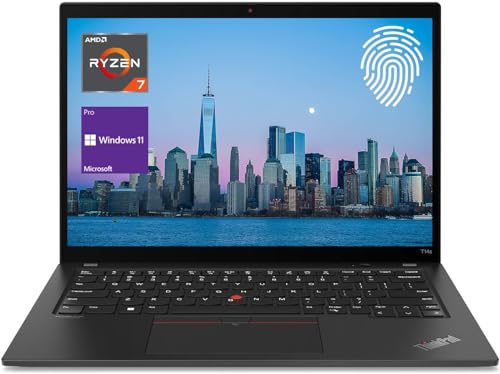 Image of Lenovo ThinkPad T14s Gen 2 Business Laptop, 14 inch FHD Display, AMD Ryzen 7 Pro 5850U, 16GB RAM, 1TB PCIe SSD, Webcam, Backlit KB, Fingerprint Reader, Wi-Fi 6, Windows 11 Pro, Black