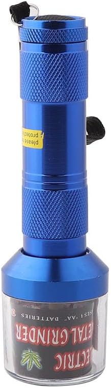 Zinc Alloy Electric Metal Grinder Herb Tabacco Crusher Grinder Cracker(Blue Color, no battery included)