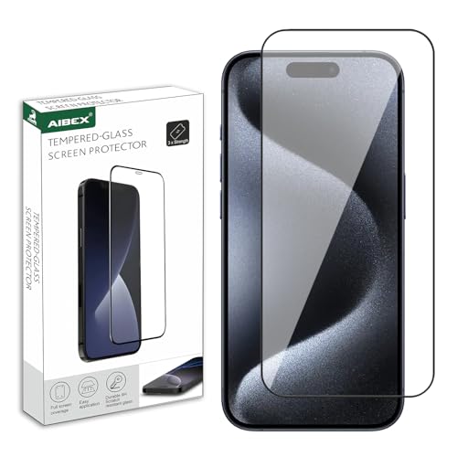 Image of AIBEX Tempered Glass for Apple iPhone 17 | 9H Hardness | Anti-Glare & Anti-Fingerprint | Water Resistant | Edge-to-Edge Full Screen Protector | Bubble-Free Installation
