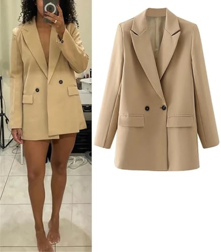 Blazer décontracté noir pour femme M veste de bureau chic