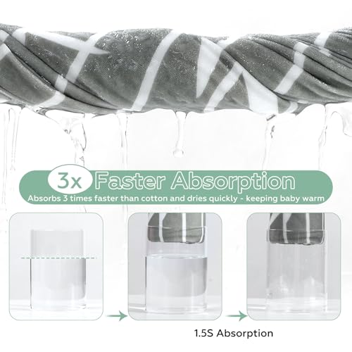 Image of Hooded Baby Bath Towels Set of 2-4 Piece Bamboo Bath Essential Must Haves Newborn Stuff, Shower Registry Gifts for Infant, Toddler (28 X 28 Inch, Panda)