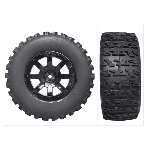 Image of RC Wheel Set 4pcs Tires and Wheels Rims Pre-Glued SCT Tires for 1:10 RC Short Course Truck Slash 4x4 2WD VKAR 10SC HPI Losi SCT Redcat Blackout SC (Style A)