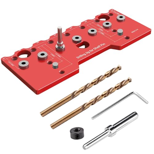 Localisateur de guide de perçage - Perçage de goupilles d'étagère en aluminium 2 en 1, outils de menuiserie pour percer | Charnière de serrage de goupille d'étagère, outil d'ange