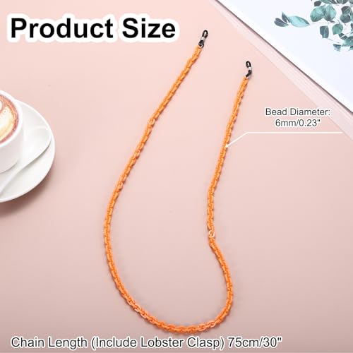 Image of uxcell Eyeglass Chains for Women, Resin Eyeglass Holder Chains Adjustable Sunglasses Lanyards Holder Chains
