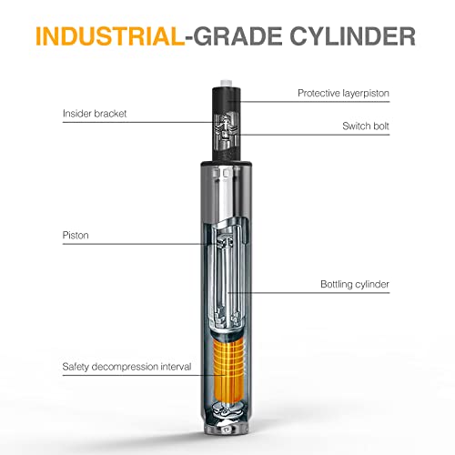 Image of HOSALI Office Chair Cylinder Replacement, Heavy-Duty Office Chair Replacement Parts Gas Lift Cylinder, Highest End Class 4 Hydraulic Pneumatic Shock Piston, Universal Size Fits Most Chairs