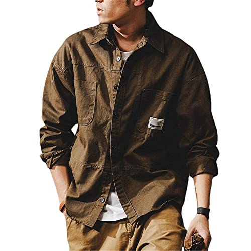 Chemise en polaire homme contre le froid manches longues double poche