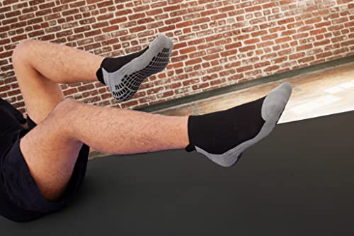 Image of RATIVE Anti Slip Non Skid Ankle and Crew Socks with Grippers for Men Women