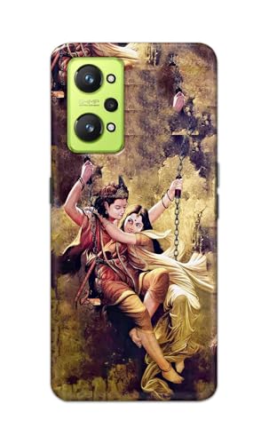 Image of Printed Hard Back Cover for Realme GT 2 Back Cover (Radha Krishna Love -J1) -190724(EA)
