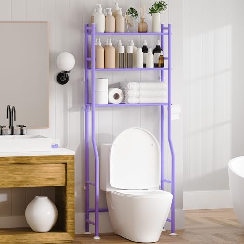 GloTika 3-Tier Over The Toilet Storage, Space Saver Metal Bathroom