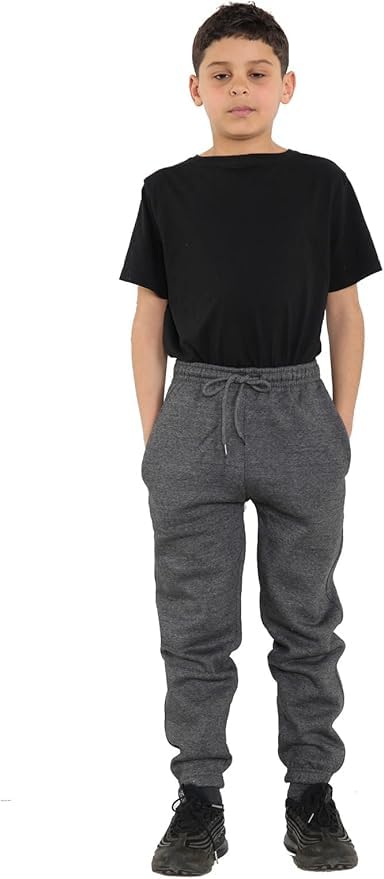RUBAB Pantaloni Jogging In Pile Per Bambini E Ragazzi - Morbidi, Sportivi, Con Tasche - Età 5-14 Anni - 4