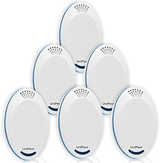 UniPest [6 Pack] Pest Control Ultrasonic Repeller for Insects, Mosquito, Spiders, Mouse, Cockroach