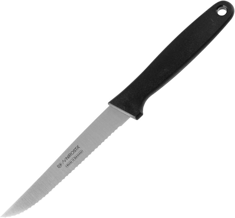 Nirosta Tomato Knife La Cuisine 21cm, Stainless Steel, Black/Silver, 21 x 2.5 x 1.3 cm