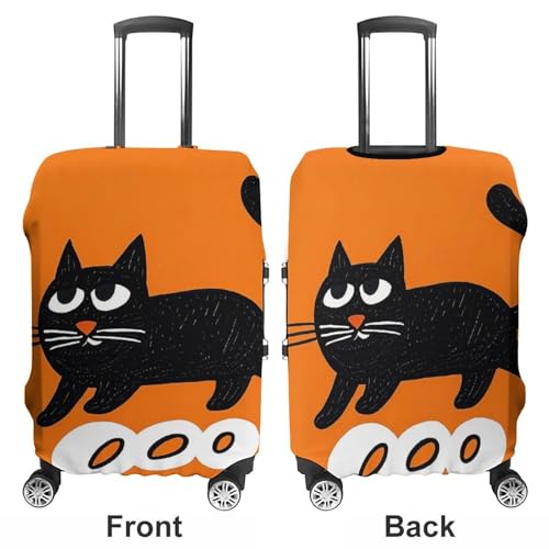 Carry on Luggage Cover Black Cat Suitcase Covers for Luggages Tsa Approved Travel Luggage Sleeve Protector Elastic Suitcase Protector Anti-Scratch Washable Fits 19-30 Inch Case -S3
