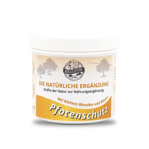 Bellfor Natürliche Salbe für Pfotenschutz Hunde Calendula, Kokosfett & Insektenfett – Natürlicher Schutz gegen Schnee, EIS & Streusalz - Antibakteriell und Pflegend - 100 ml.