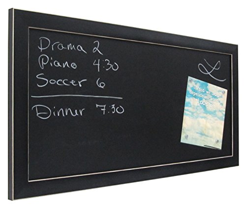 Designovation Wyeth Framed Magnetic Chalkboard, Black #TOP3