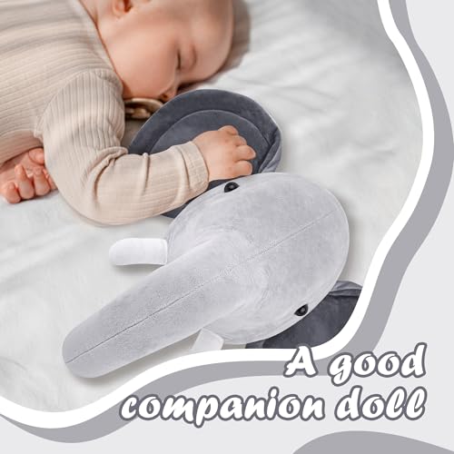 Deeroom DR001 Stuffed Elephant Head Wall Mount, Woodland Theme Kids Room Decor And Nursery Decor, Adorable Stuffed Animals Head Gifts thumb #2