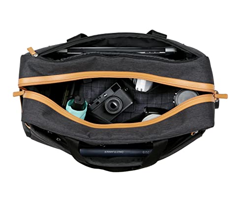 Nordace Siena Weekender Smart Duffel Bag with USB Charging Port and Water Resistant - Travel Getaway Duffel Bag (Black)4