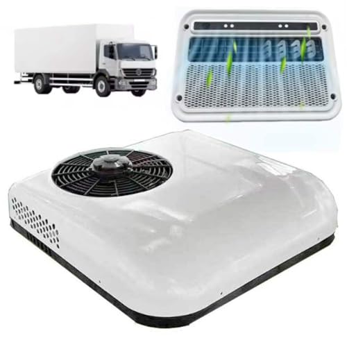 12V RV Aire Acondicionado En El Techo, Voltaje De Aparcamiento Autobús, Barco, Caravana, Furgoneta, Camión, Caravana, Remolque, Tractores, Enfriamiento Rápido, Blanco