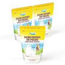 DairySky Whole Milk Powder 12.6 oz Premium Grade, Non-GMO, Rich in Protein Powdered Milk, Perfect for Baking, Drinks & Cooking, rBST-Free, Long Shelf Life Dry Milk, 3-Pack