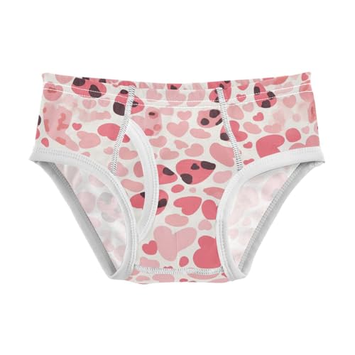 KLL Pink Glitter Leopard Print Little Boys Pure Cotton Briefs Underwear Cute Children Panties