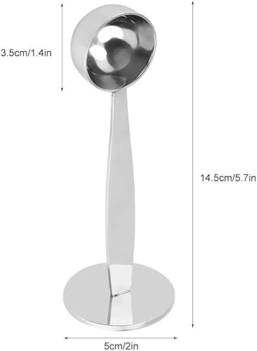 Miniatura 7 de Coffer Tamper - Cuchara de acero inoxidable 2 en 1, cuchara de café multifuncional, cuchara medidora para expreso, cuchara medidora para recoger y