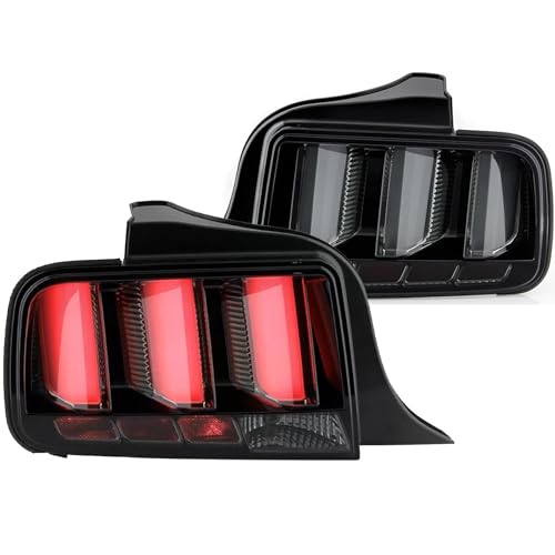 Sequential Black Smoked LED Mustang Taillights