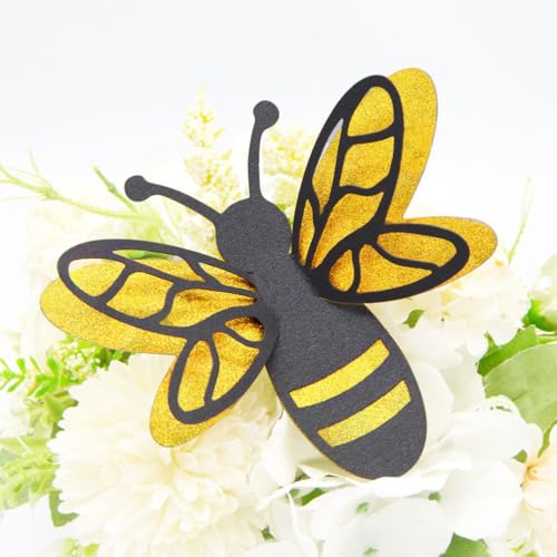 STOBAZA 1 Set 3D Bee Sticker Removable Wall Stickers Bee Stickers Home Wall Decor DIY Decals Bedroom Wall Bees Sticker Bees Wall Decors Bee Wall Double Layered Stickers