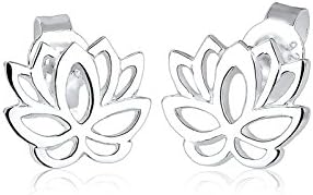 Elli Ohrringe Damen Lotusblume Blüte Filigran in 925 Sterling Silber