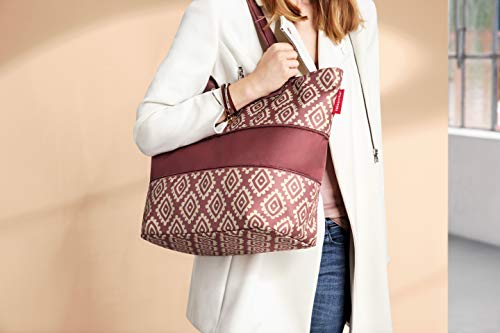 reisenthel Shopper E1, Expandable 2-in-1 Tote, Converts from Handbag to Oversized Carryall, Millefleurs