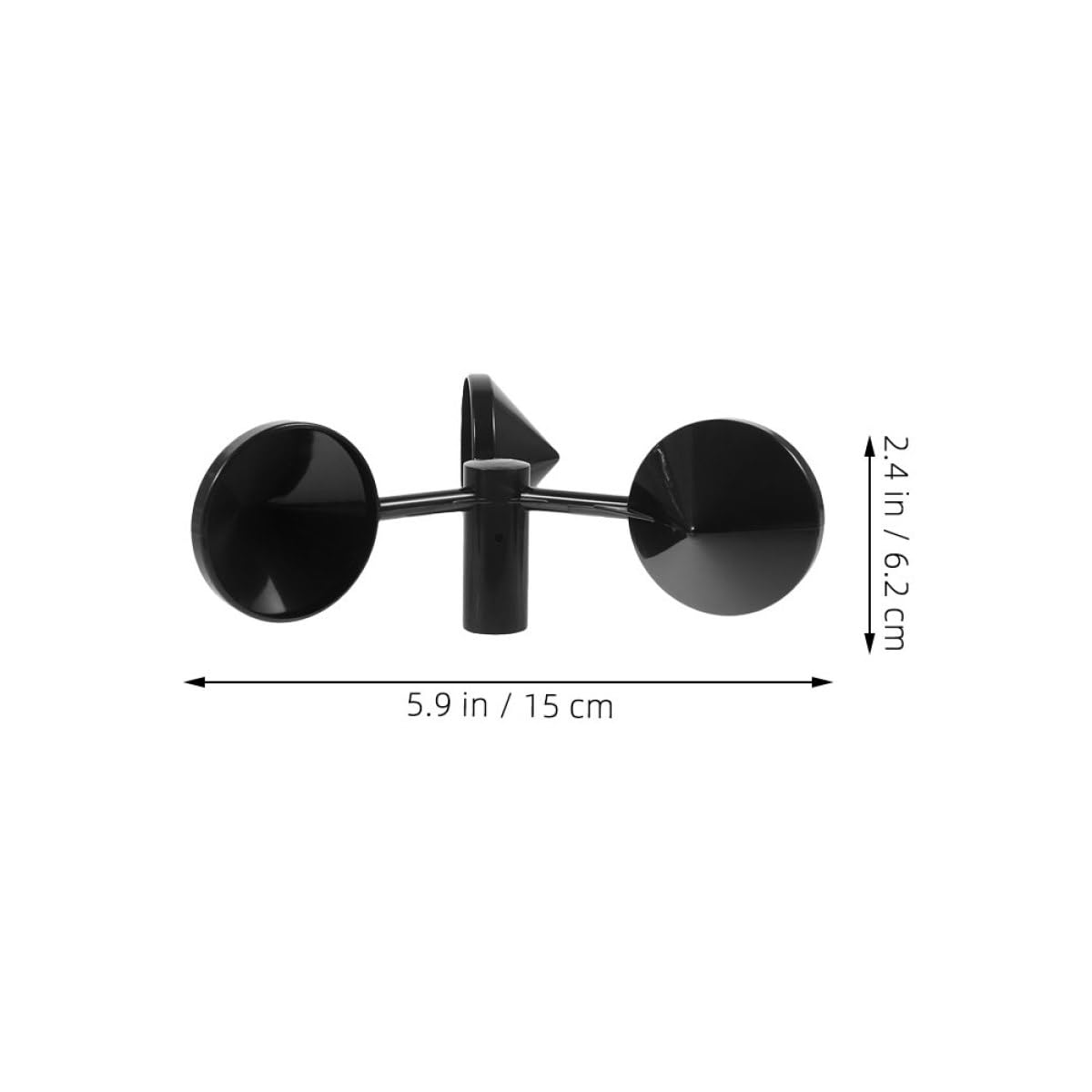 HOMSFOU Schalenanemometer tragbares Handanemometer 3 Stück-pack aus ABS für Präzise Windgeschwindigkeitsmessung für Außeneinsatz und Windkraftanlagen