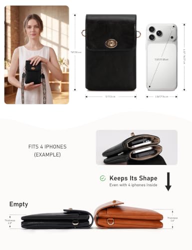 OFY Leather Crossbody Bags for Women, Cell Phone Purse Cross Body Bag - image 6