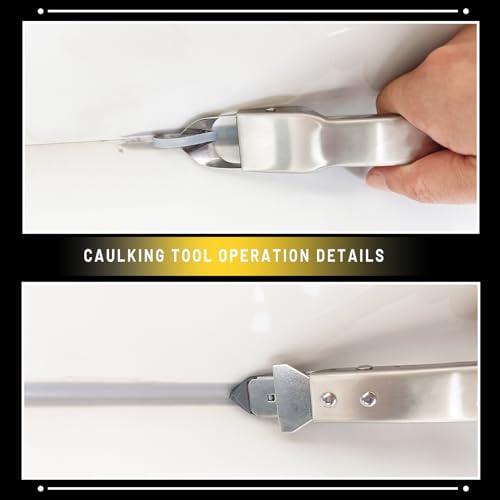 Image of Silicone Caulking Tool Kit Stainless Steel Grout Removal Tool 4 in 1