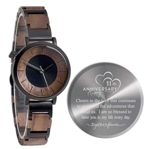 Igiftu 11 Eleven Years Anniversary for Women Gifts,Eleventh 11th Wedding Anniversary Keepsake for Wife,Steel Anniversary Marriage Presents for Her