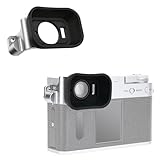 JJC Long Soft Rubber Eyecup Eyepiece for Fuji Fujifilm X Half XHalf Digital Camera, X Half Camera Eye Cup Extended Viewfinder Cover, Comfortable Silicone Material, Not Affect Screen Use, Silver Color