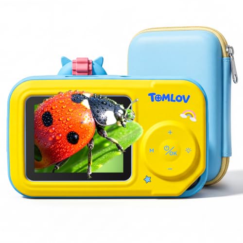 TOMLOV P50K 2.4' Handheld Digital Microscope for Kids, STEM Toys, Blue | 500X Magnifying Glass, Custom EVA Case, 16MP Photo/Video, PC View, Pocket Science Kit Birthday Gift for Boys Girls Age 6-12