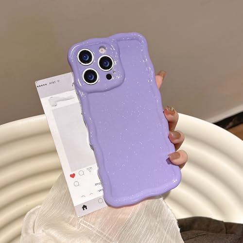 Coque à Paillettes iPhone 15 Plus Violette Idéale en Soirée