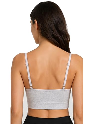 Image of Women Cotton Sports Bra with Removable Pads | Adjustable Straps | Non-Wired Padded Everyday Bra | Comfortable Yoga, Gym, Bra (Size 28 to 34)