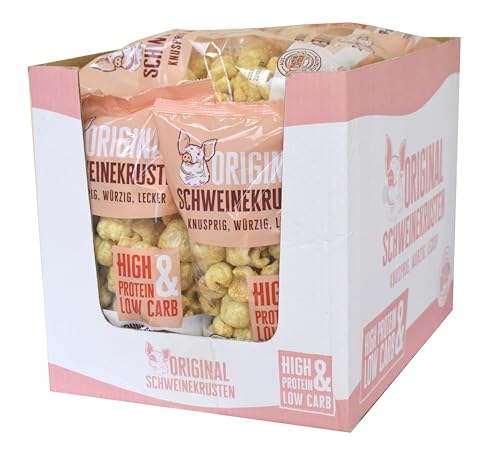 Pico Food Schweinekrusten 100 g im 16er Vorratspack | High Protein | Low Carb | Knusprig würziger Snack | Frei von Farb- und Konservierungsstoffen | 16 x 100 g