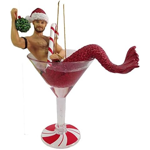 December Diamonds Merman Ornament, Mistletoe Santa Cover