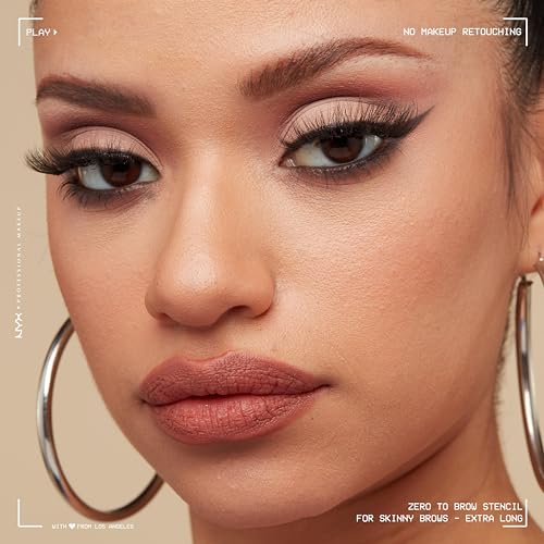 Nyx Professional Makeup Langanhaltendes und flüssiges Augenbrauengel, Für einen natürlichen Look und bis zu 2 Tage Halt, Ohne Abfärben und Verwischen, Zero to Brow, Farbe: Auburn, 1 Stück