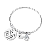 'She Believed She Could So She Did' Birthday Gifts Bracelet with Birthstone and Heart Tree of Life