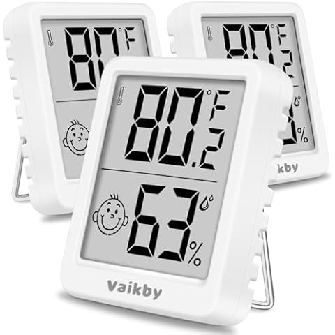 Indoor Humidity Meter Hygrometer 3Pack, Room Thermometer for Accurate Room Temperature Monitor, Digital Hygrometer with Indoor Thermometer for Home, Baby Nursery, and Humidity Sensor Enhanced Comfort Cover