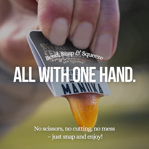 Manuka Emporium Raw Manuka Honey Packets MGO 829+ | 24 x 0.18oz Extra-Potent Snaps | Certified Monofloral New Zealand Honey | High Strength Superfood for Vitality, Recovery & Immune Support