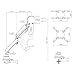 HALTERUNGSPROFI Monitor Halterung Extrastark bis 27kg bis 57 Zoll Tragarm mit Gasdruckfeder LED LCD Monitore VESA 75x75 100x100 200x200 Office-GS612AEX