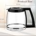 12-Cup Glass Carafe Replacement for Cuisinart Coffee Maker Models DCC-1200, DCC-1100BK, DCC-2650, CHW-12, CHW-12P1, DGB-550BK, DGB-550BK1, DGB-625BC, DGB-700BC, and SS-12 | Part# DCC-1200PRC
