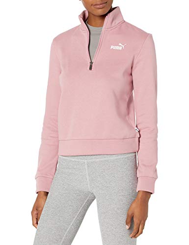 PUMA Women's ESS+ Half-Zip Crew Fleece, Foxglove, XS