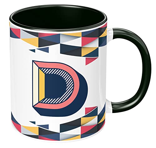 Image of 3D Colorful Alphabet Letter D Printed Coffee Mug For Girls Boys Friends Love Kids Best Gift For Birthday Anniversary Initial Letter D (Microwave Safe Ceramic Tea Coffee Mug-350ml) - ABV3TM2 09